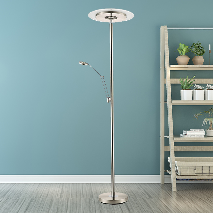 ¿Cuáles son las sugerencias de decoración para la lámpara de piso de madre e hijo?