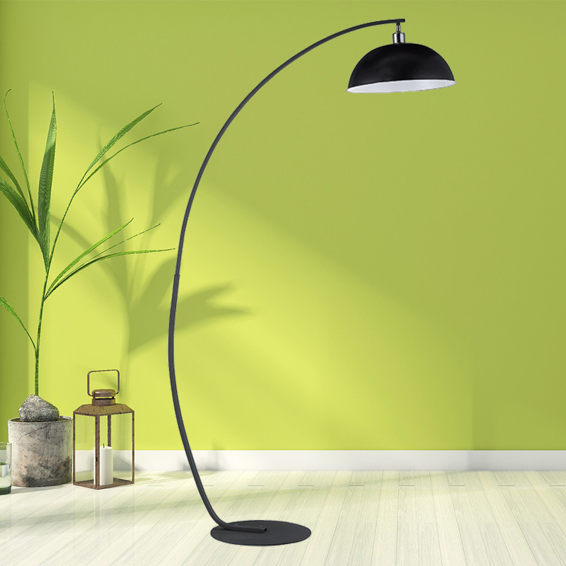 Elegante luz de piso de lámpara de vidrio arqueado
